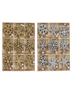 White Snowflake 5cm 18pc Box