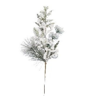 Pine Spray 76cm Whi/Silv
