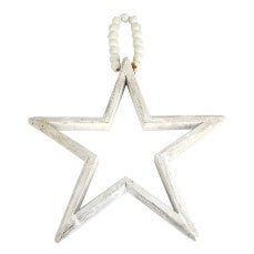 Wood Hanging Star Lge