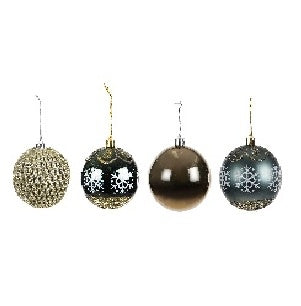 Glitter Baubles PE 8cm Green