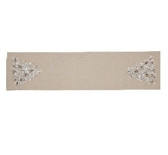 Jewelled Tree Table Runner 30x140 Natural