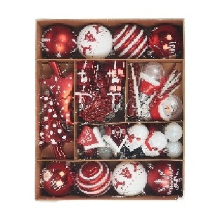 Assorted PE Deco Red/Whi