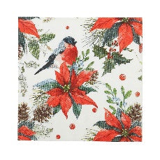 Napkins Poinsettia 20pk