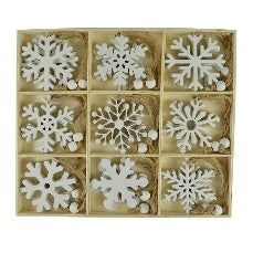 White Glitter Snowflake 5cm