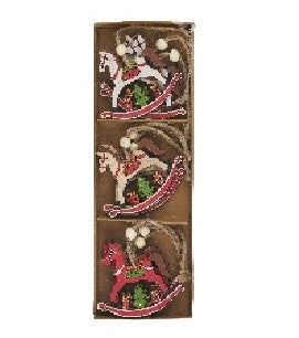 Rocking Horse Hang Dec Red/Grn