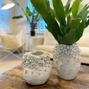 Coral Tulip Vase White Large 35cmH