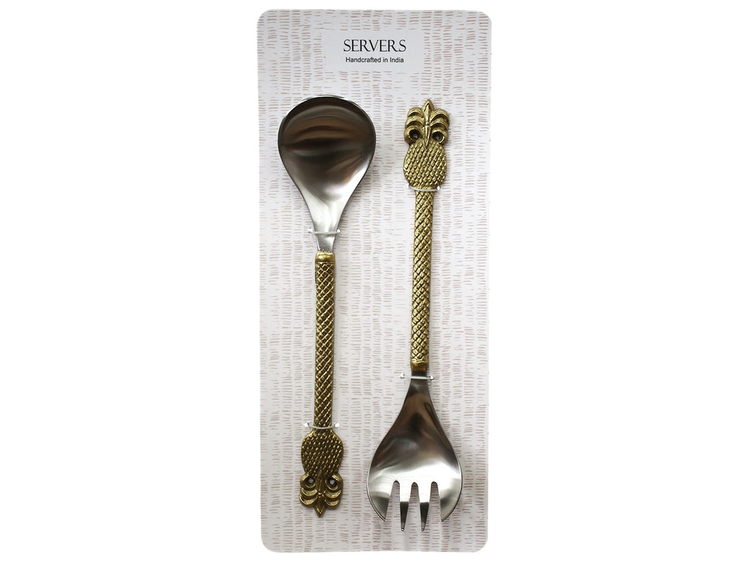 Salad Servers Pineapple Set2