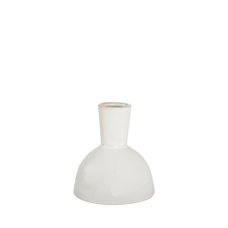 White Ceramic Vase 15cm SML