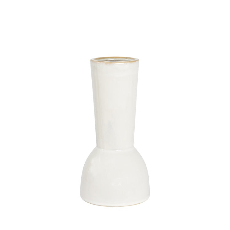 White Ceramic Vase 23cm MED