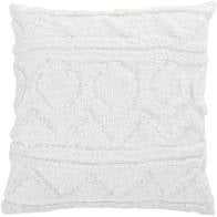 Moroc Cotton Cushion 50cm White