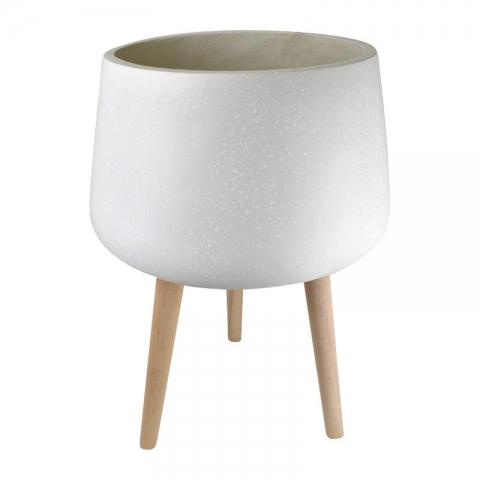 Cloud Composite Planter on Legs White