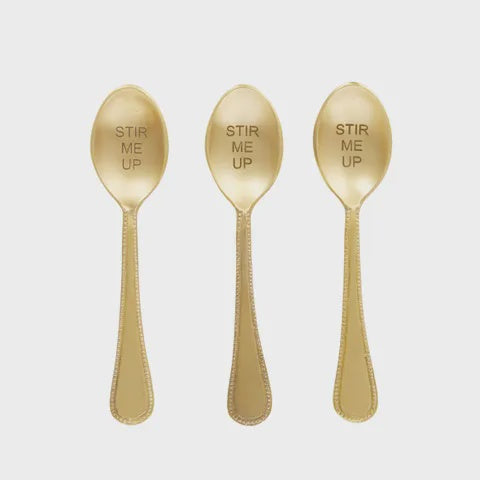 Brass Embossed Teaspoons