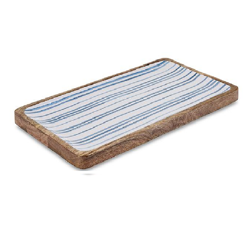 Capri Stripe Rectangle Platter