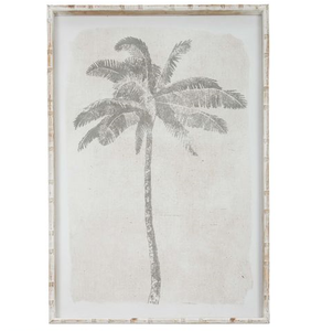 Whitewash Palm Glass Print 70x100