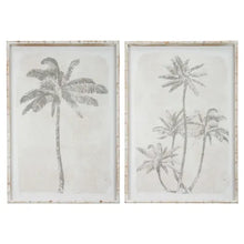 Load image into Gallery viewer, Whitewash Palm Glass Print 70x100
