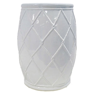 White Ceramic Stool 52cmH