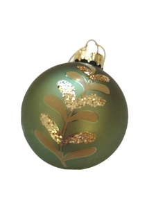 Bauble 6cm Green Frost