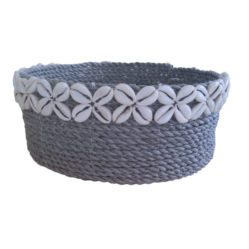 Cowrie Basket Grey