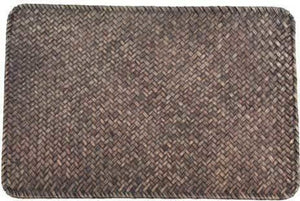 Placemat Long Weave Blackwash