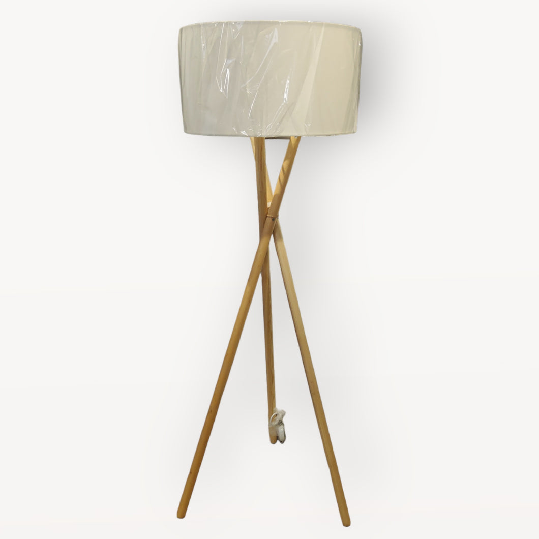 Fairbank Tripod Floor Lamp Nat/Whi 120cm