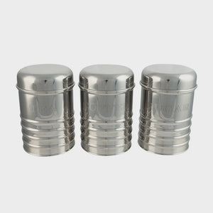 Etched S/Silver Cannisters