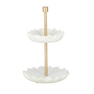 Marble Jewellery Stand 22cmH White