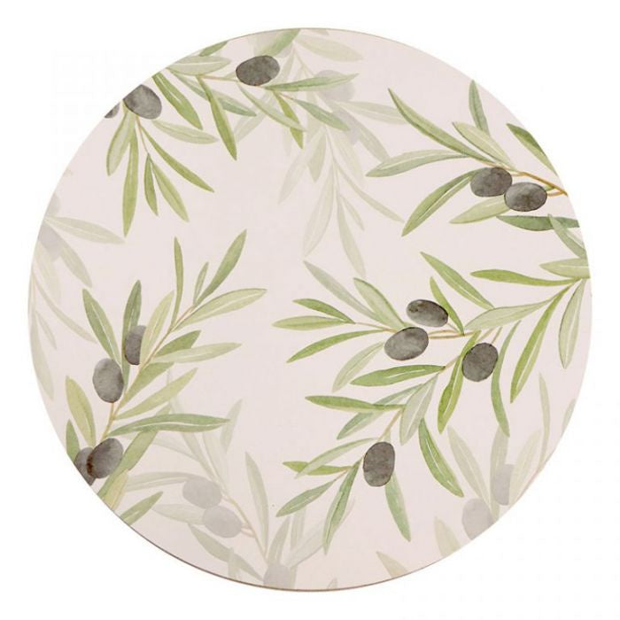 Olive Leaf Round Placemats Set4
