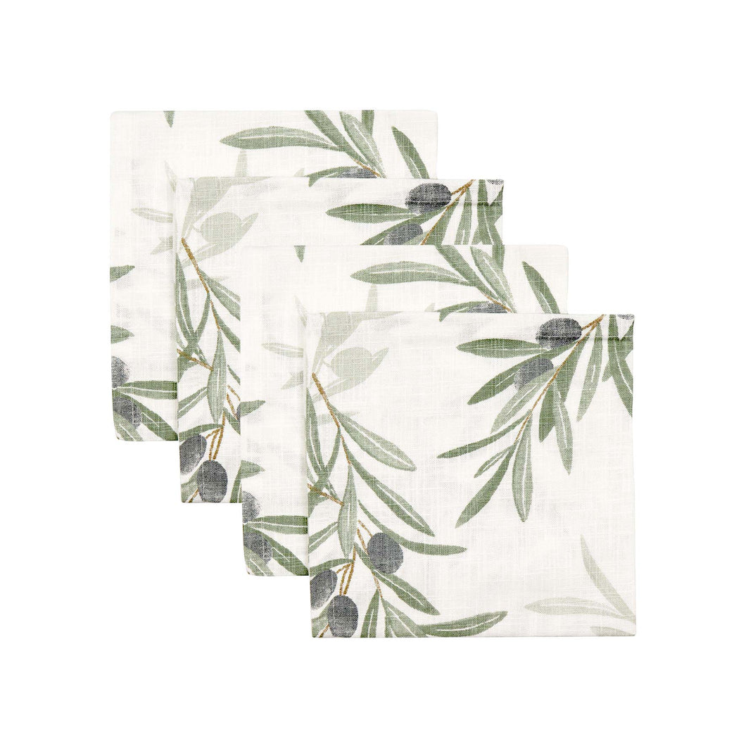 Olive Leaf Napkin Set4