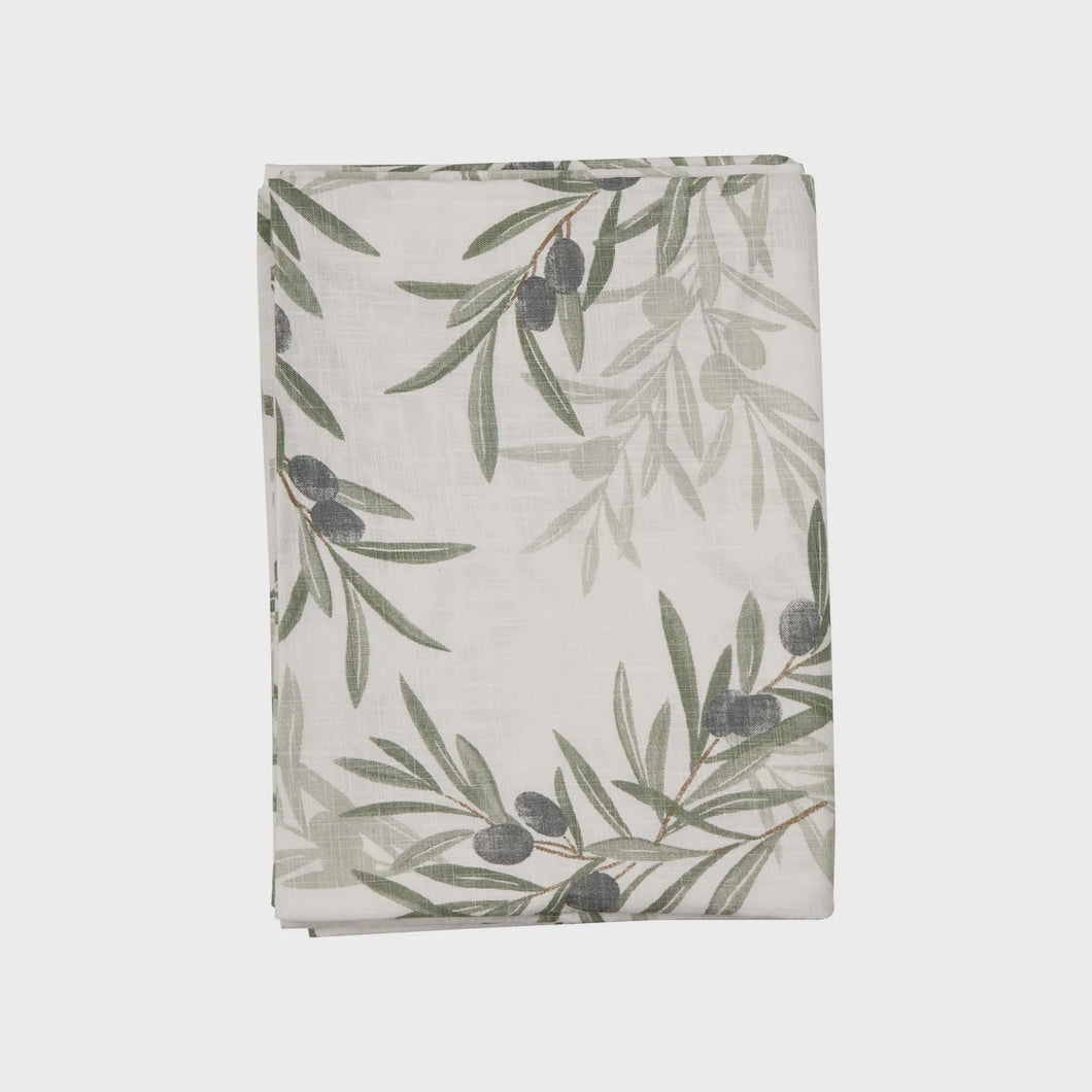 Olive Leaf Tablecloth 145x230