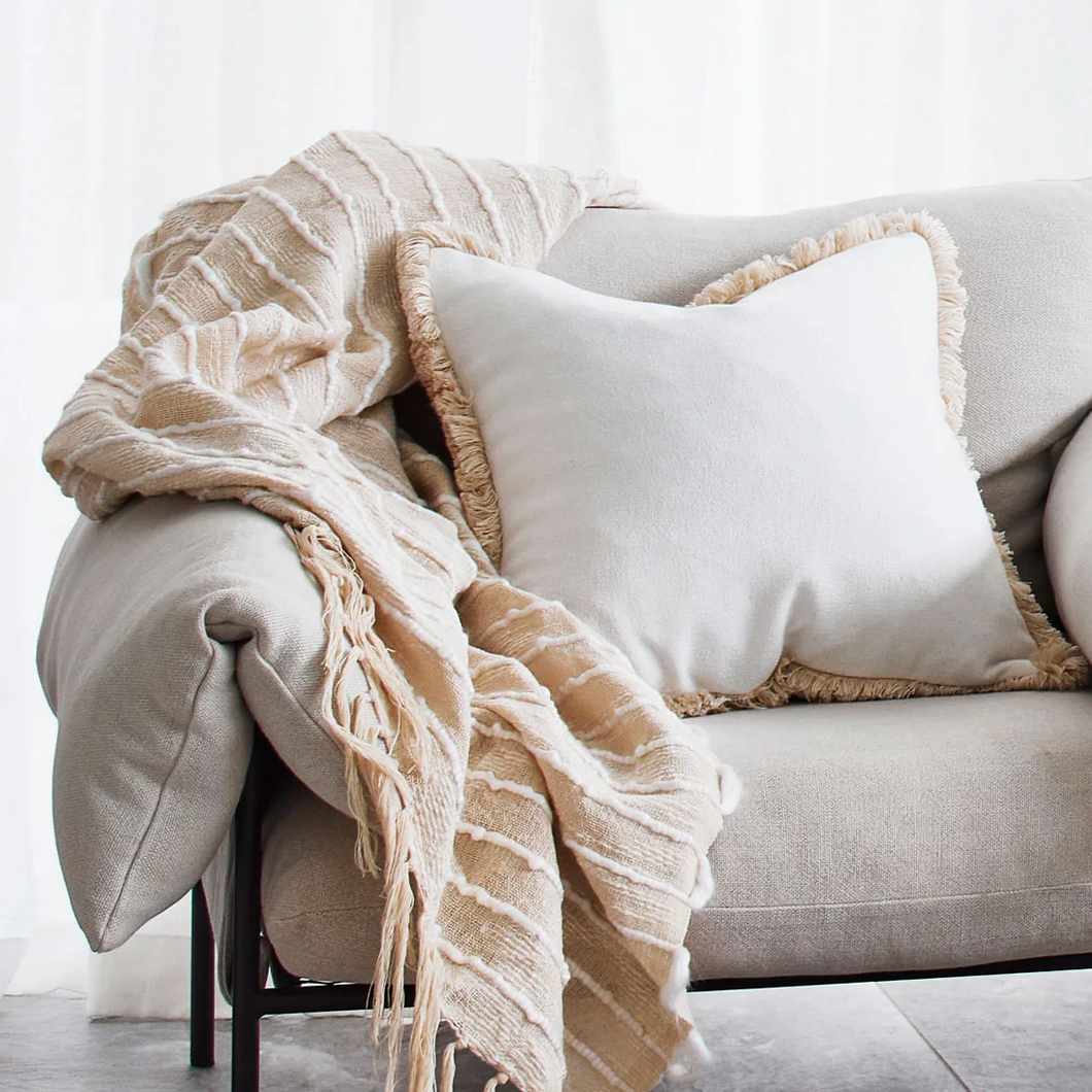 Oscar Neutral Woven Throw 130x150 21S100