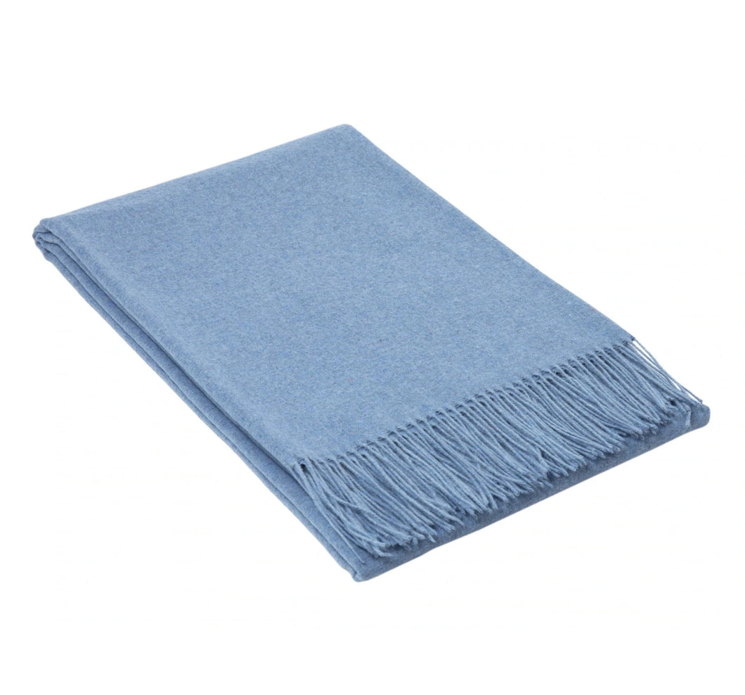 Paddington Merino Blend Throw Blue 2m x 1.4m