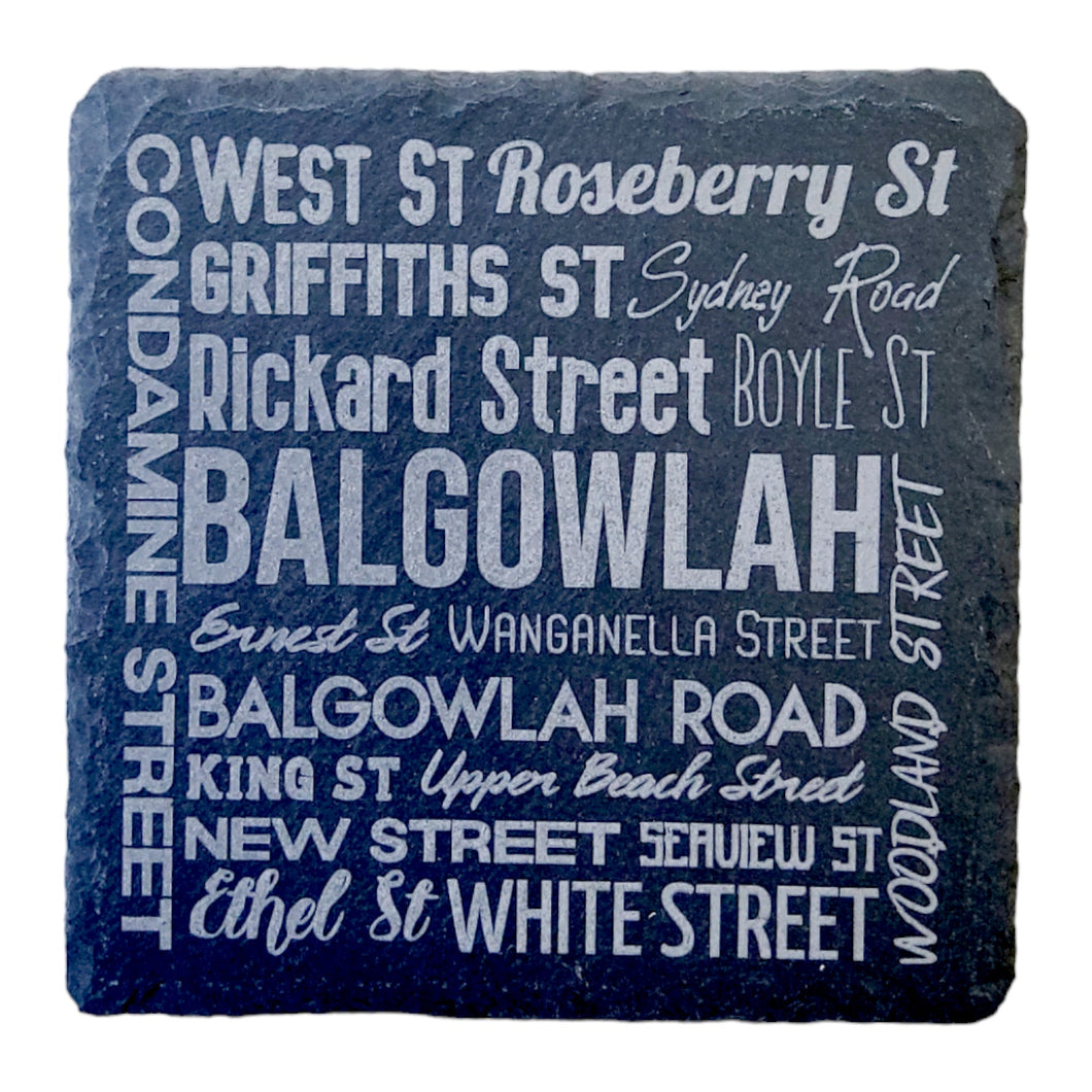 TAHEI Slate Coasters - Streets of Balgowlah