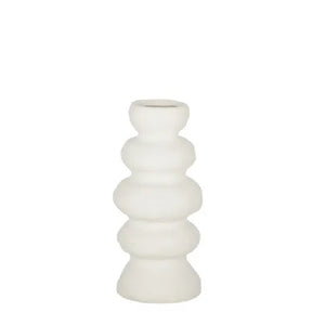 Sandcoated Ceramic Vase 20cm Ivory
