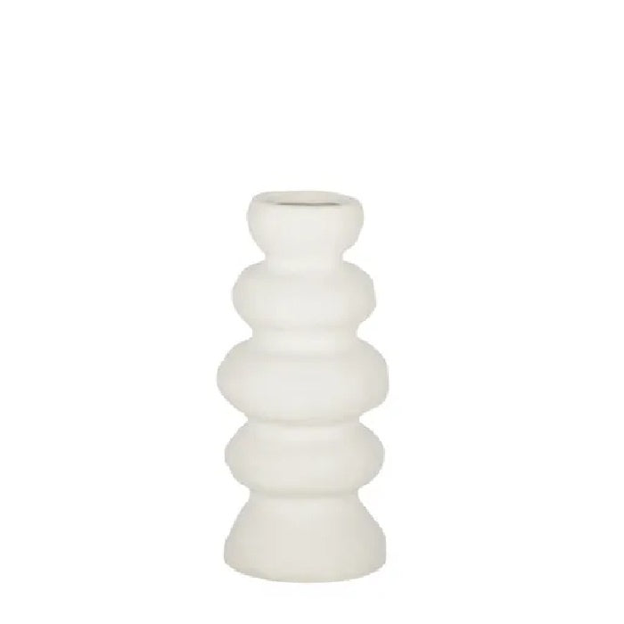 Sandcoated Ceramic Vase 20cm Ivory