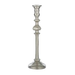 Metal Candleholder 30cm Silver