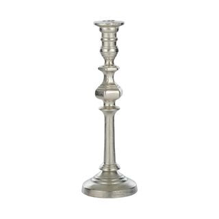 Metal Candleholder 35cm Silver