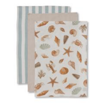 Shell Teatowel Pk3