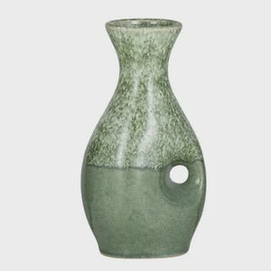 Torus Ceramic Vase Green 26cm Lge