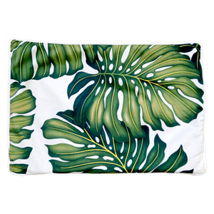 Monstera  cream cushion 35x50