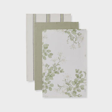 Flannel Flower Tea Towel 3pk