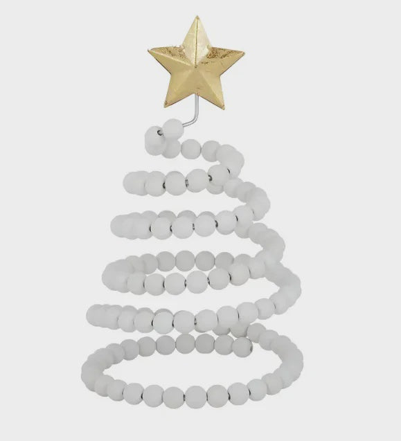 Tree w Beads/Star White