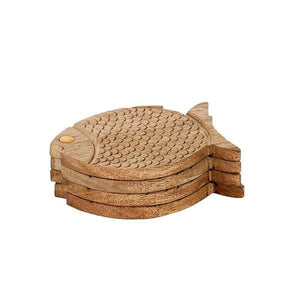 Mangowood Fish Coasters Set4