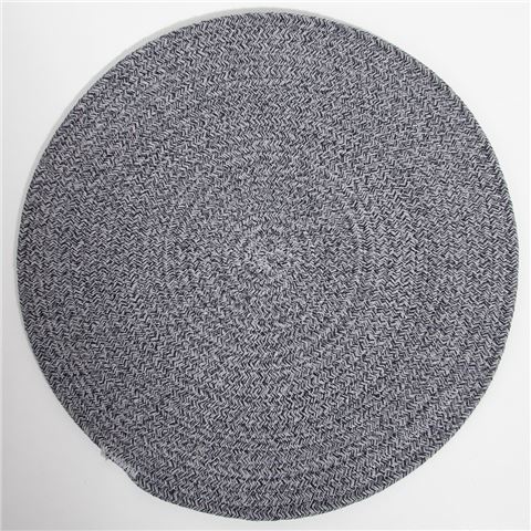 Demi Cotton Round Placemat 38cm Blu/Whi