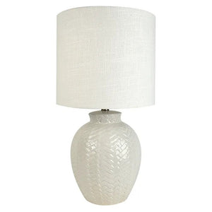 Braid Ceramic Lamp 32x60 White