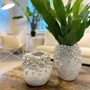 Coral Tulip Vase White Med 24cm
