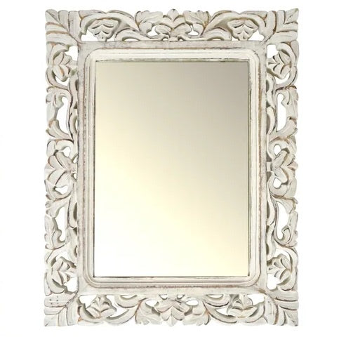 Rect Mirror Whitewash 40x50cm