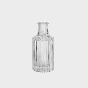 Ribbed glass Bottle Clear