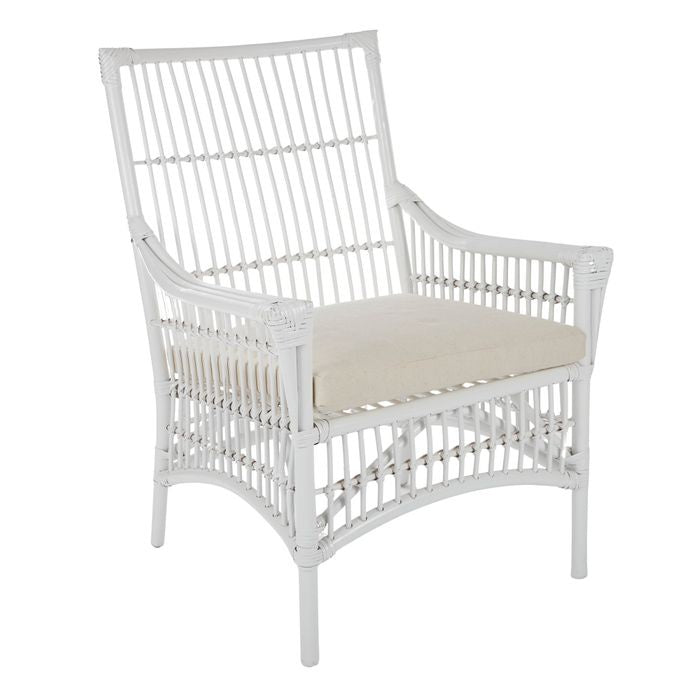 Rattan Chair White - FLOOR STOCK