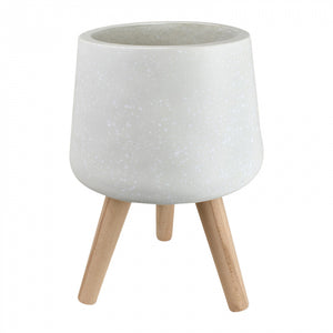 Cloud Composite Planter on Legs White